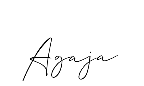 It looks lik you need a new signature style for name Agaja. Design unique handwritten (Allison_Script) signature with our free signature maker in just a few clicks. Agaja signature style 2 images and pictures png