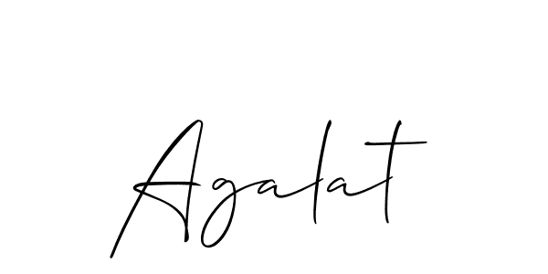 if you are searching for the best signature style for your name Agalat. so please give up your signature search. here we have designed multiple signature styles  using Allison_Script. Agalat signature style 2 images and pictures png