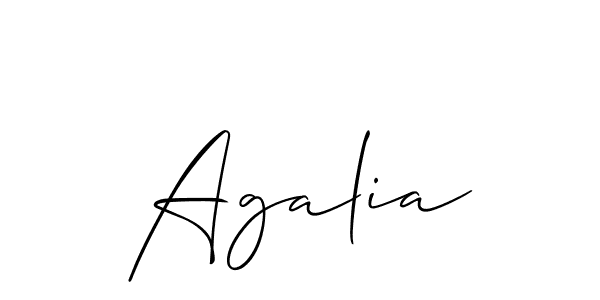 Also You can easily find your signature by using the search form. We will create Agalia name handwritten signature images for you free of cost using Allison_Script sign style. Agalia signature style 2 images and pictures png