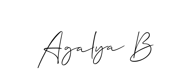 Best and Professional Signature Style for Agalya B. Allison_Script Best Signature Style Collection. Agalya B signature style 2 images and pictures png