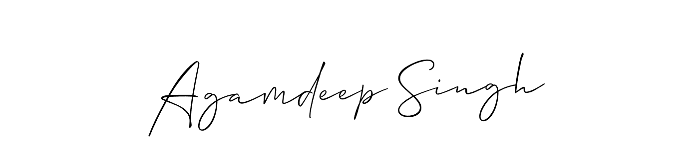 How to Draw Agamdeep Singh signature style? Allison_Script is a latest design signature styles for name Agamdeep Singh. Agamdeep Singh signature style 2 images and pictures png