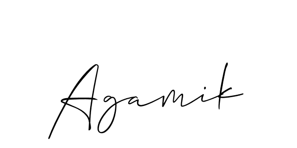 You can use this online signature creator to create a handwritten signature for the name Agamik. This is the best online autograph maker. Agamik signature style 2 images and pictures png