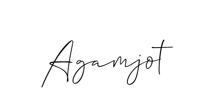 Also we have Agamjot name is the best signature style. Create professional handwritten signature collection using Allison_Script autograph style. Agamjot signature style 2 images and pictures png