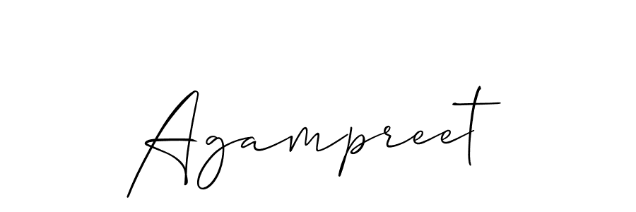 Create a beautiful signature design for name Agampreet. With this signature (Allison_Script) fonts, you can make a handwritten signature for free. Agampreet signature style 2 images and pictures png