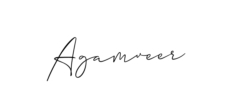 How to make Agamveer signature? Allison_Script is a professional autograph style. Create handwritten signature for Agamveer name. Agamveer signature style 2 images and pictures png