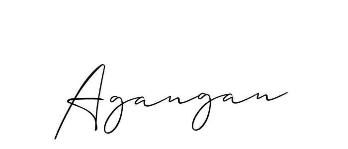 It looks lik you need a new signature style for name Agangan. Design unique handwritten (Allison_Script) signature with our free signature maker in just a few clicks. Agangan signature style 2 images and pictures png