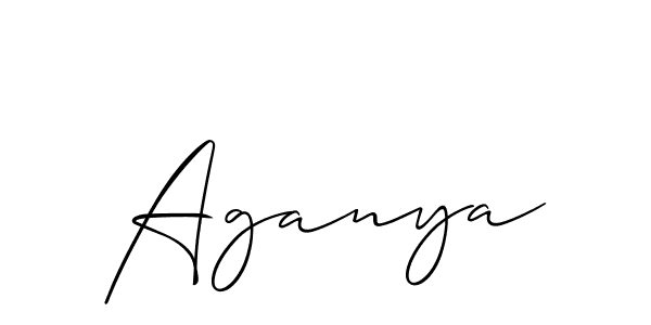 Use a signature maker to create a handwritten signature online. With this signature software, you can design (Allison_Script) your own signature for name Aganya. Aganya signature style 2 images and pictures png