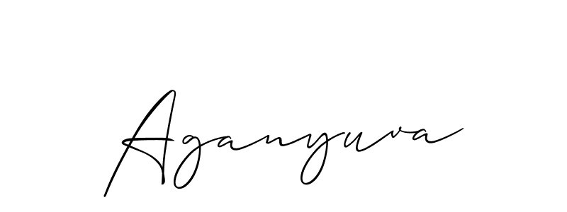 Also we have Aganyuva name is the best signature style. Create professional handwritten signature collection using Allison_Script autograph style. Aganyuva signature style 2 images and pictures png