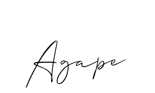 The best way (Allison_Script) to make a short signature is to pick only two or three words in your name. The name Agape include a total of six letters. For converting this name. Agape signature style 2 images and pictures png
