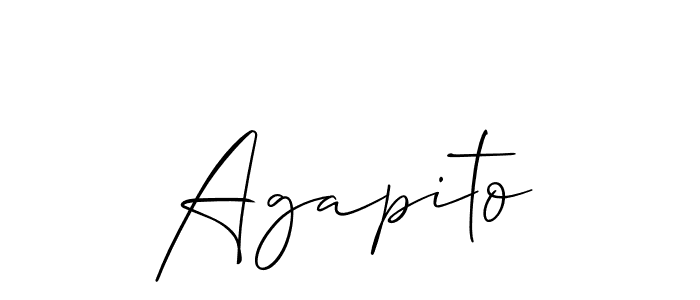How to Draw Agapito signature style? Allison_Script is a latest design signature styles for name Agapito. Agapito signature style 2 images and pictures png