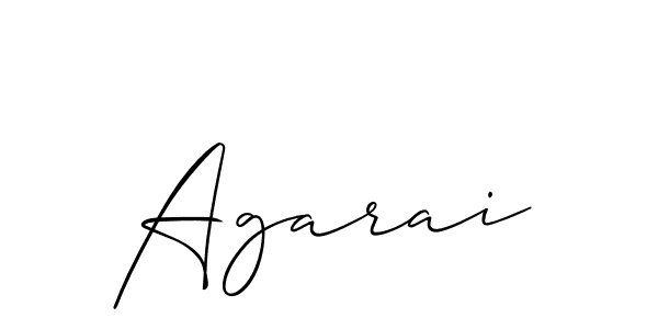 How to make Agarai signature? Allison_Script is a professional autograph style. Create handwritten signature for Agarai name. Agarai signature style 2 images and pictures png