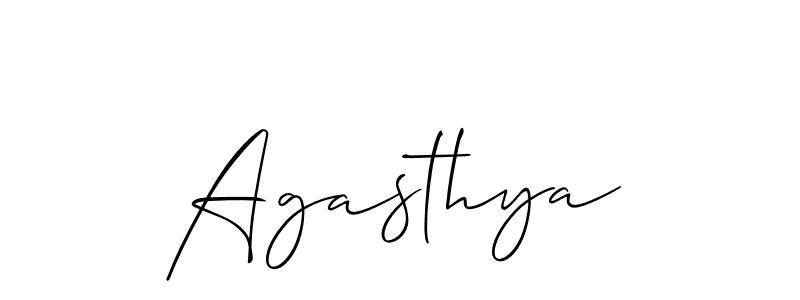 Also we have Agasthya name is the best signature style. Create professional handwritten signature collection using Allison_Script autograph style. Agasthya signature style 2 images and pictures png