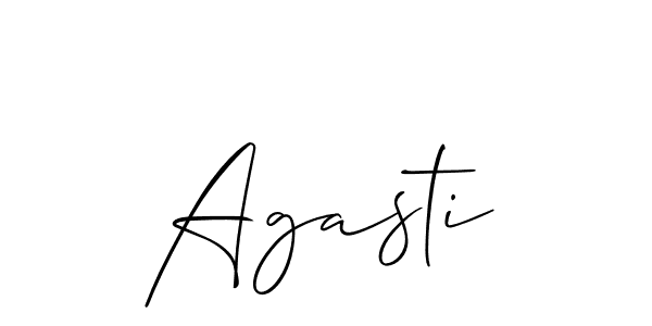 You should practise on your own different ways (Allison_Script) to write your name (Agasti) in signature. don't let someone else do it for you. Agasti signature style 2 images and pictures png