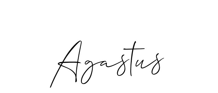 Allison_Script is a professional signature style that is perfect for those who want to add a touch of class to their signature. It is also a great choice for those who want to make their signature more unique. Get Agastus name to fancy signature for free. Agastus signature style 2 images and pictures png