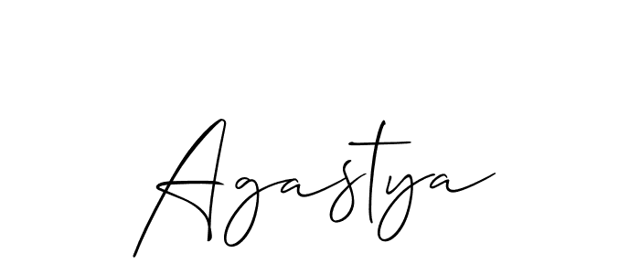 Allison_Script is a professional signature style that is perfect for those who want to add a touch of class to their signature. It is also a great choice for those who want to make their signature more unique. Get Agastya name to fancy signature for free. Agastya signature style 2 images and pictures png