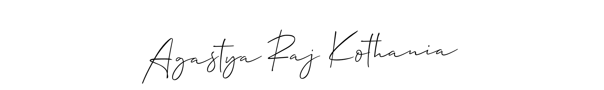 Create a beautiful signature design for name Agastya Raj Kothania. With this signature (Allison_Script) fonts, you can make a handwritten signature for free. Agastya Raj Kothania signature style 2 images and pictures png