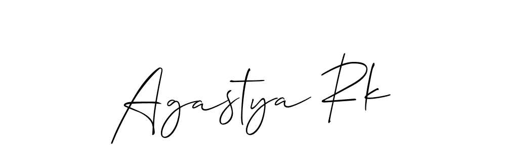 How to make Agastya Rk name signature. Use Allison_Script style for creating short signs online. This is the latest handwritten sign. Agastya Rk signature style 2 images and pictures png