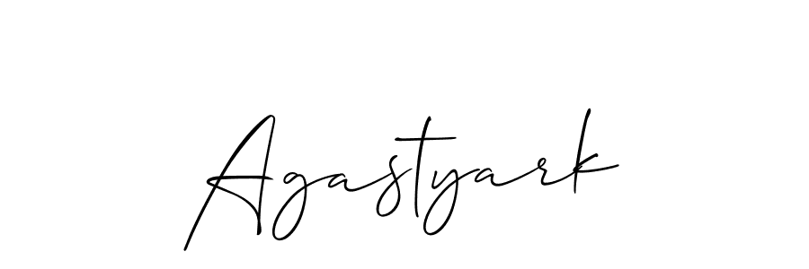 Design your own signature with our free online signature maker. With this signature software, you can create a handwritten (Allison_Script) signature for name Agastyark. Agastyark signature style 2 images and pictures png
