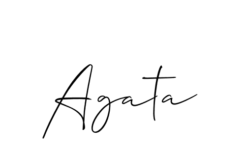 Similarly Allison_Script is the best handwritten signature design. Signature creator online .You can use it as an online autograph creator for name Agata. Agata signature style 2 images and pictures png