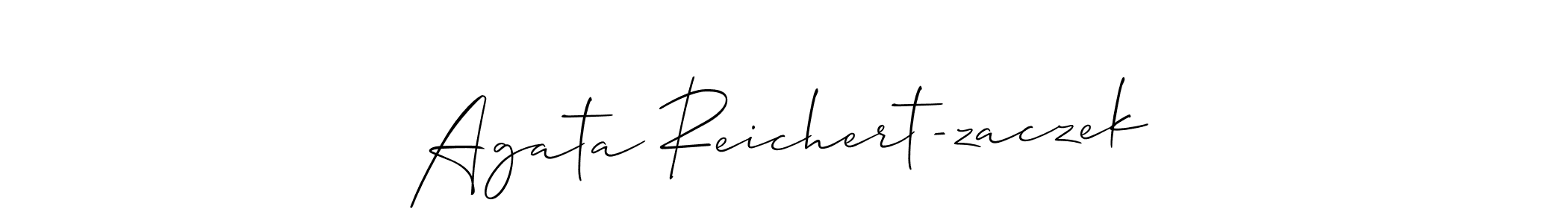 This is the best signature style for the Agata Reichert-zaczek name. Also you like these signature font (Allison_Script). Mix name signature. Agata Reichert-zaczek signature style 2 images and pictures png