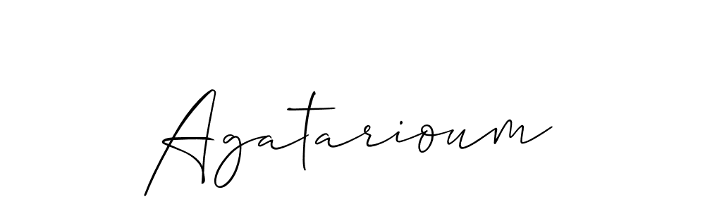 Use a signature maker to create a handwritten signature online. With this signature software, you can design (Allison_Script) your own signature for name Agatarioum. Agatarioum signature style 2 images and pictures png