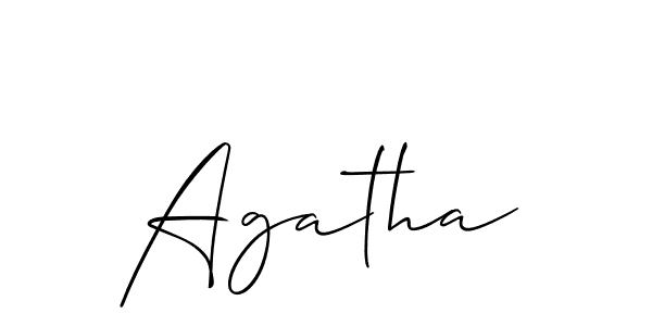 Also we have Agatha name is the best signature style. Create professional handwritten signature collection using Allison_Script autograph style. Agatha signature style 2 images and pictures png