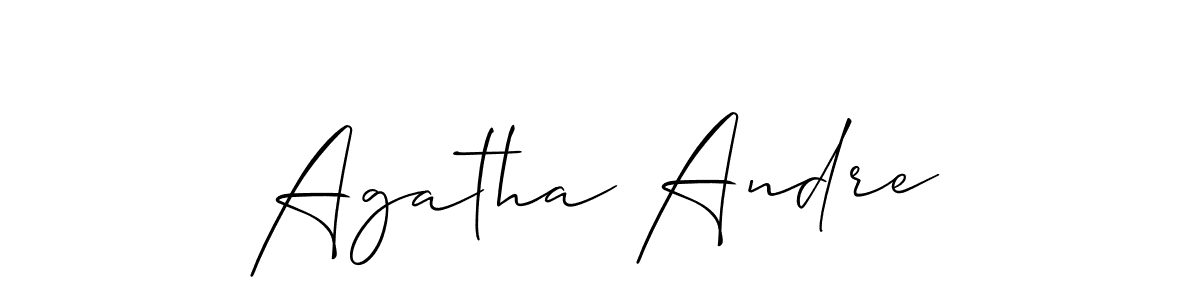 It looks lik you need a new signature style for name Agatha Andre. Design unique handwritten (Allison_Script) signature with our free signature maker in just a few clicks. Agatha Andre signature style 2 images and pictures png