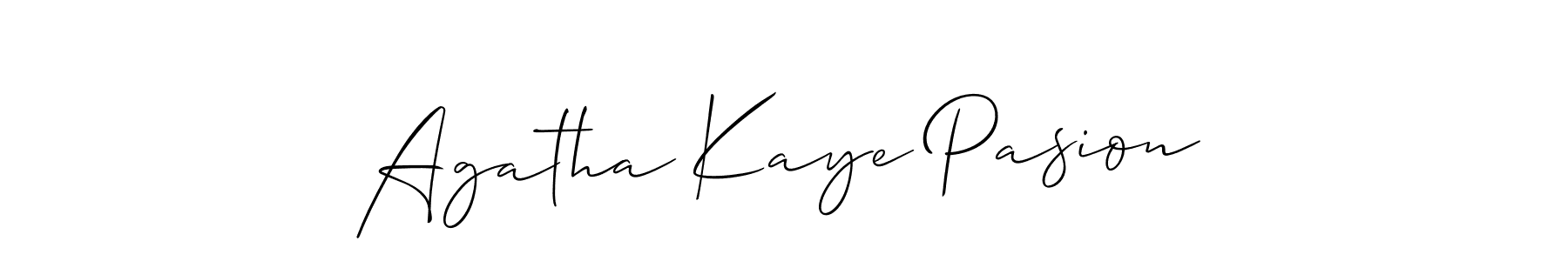 Once you've used our free online signature maker to create your best signature Allison_Script style, it's time to enjoy all of the benefits that Agatha Kaye Pasion name signing documents. Agatha Kaye Pasion signature style 2 images and pictures png