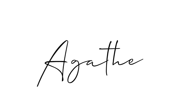 Best and Professional Signature Style for Agathe. Allison_Script Best Signature Style Collection. Agathe signature style 2 images and pictures png