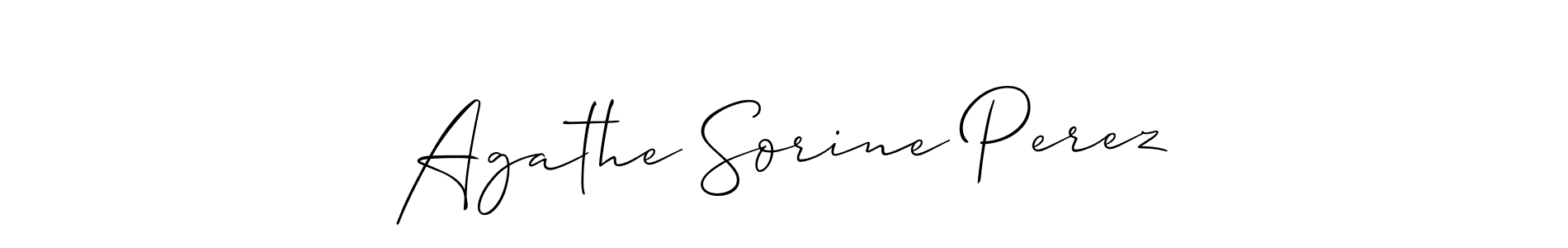 Make a short Agathe Sorine Perez signature style. Manage your documents anywhere anytime using Allison_Script. Create and add eSignatures, submit forms, share and send files easily. Agathe Sorine Perez signature style 2 images and pictures png