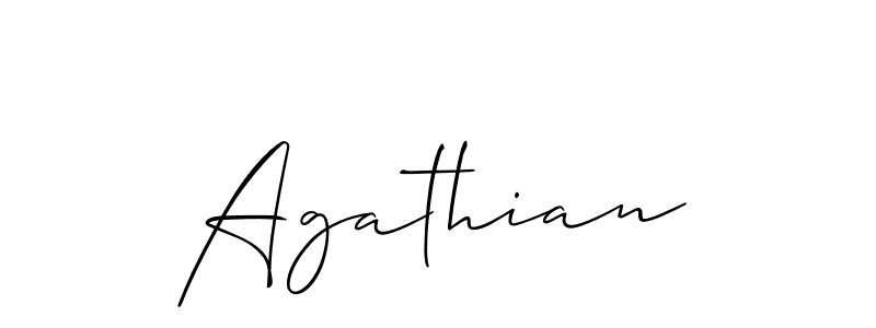 Also we have Agathian name is the best signature style. Create professional handwritten signature collection using Allison_Script autograph style. Agathian signature style 2 images and pictures png
