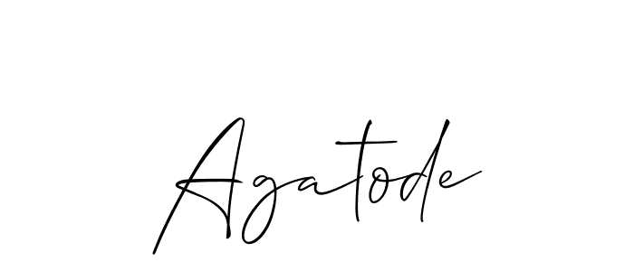 How to Draw Agatode signature style? Allison_Script is a latest design signature styles for name Agatode. Agatode signature style 2 images and pictures png