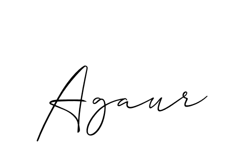 Create a beautiful signature design for name Agaur. With this signature (Allison_Script) fonts, you can make a handwritten signature for free. Agaur signature style 2 images and pictures png