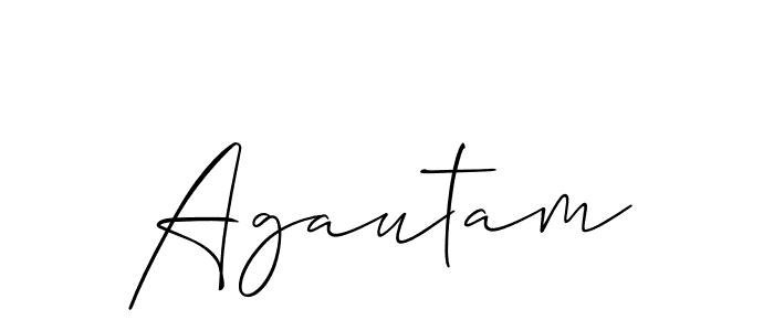 Make a beautiful signature design for name Agautam. Use this online signature maker to create a handwritten signature for free. Agautam signature style 2 images and pictures png