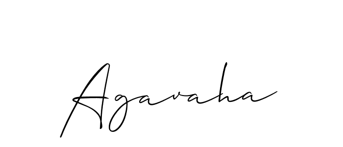 Create a beautiful signature design for name Agavaha. With this signature (Allison_Script) fonts, you can make a handwritten signature for free. Agavaha signature style 2 images and pictures png
