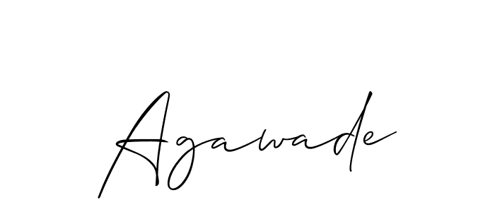 Also we have Agawade name is the best signature style. Create professional handwritten signature collection using Allison_Script autograph style. Agawade signature style 2 images and pictures png