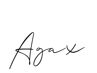 How to Draw Agax signature style? Allison_Script is a latest design signature styles for name Agax. Agax signature style 2 images and pictures png