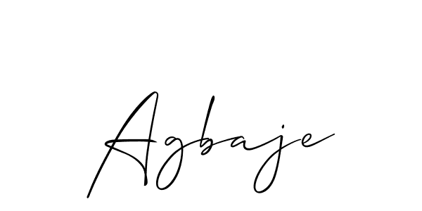 Create a beautiful signature design for name Agbaje. With this signature (Allison_Script) fonts, you can make a handwritten signature for free. Agbaje signature style 2 images and pictures png