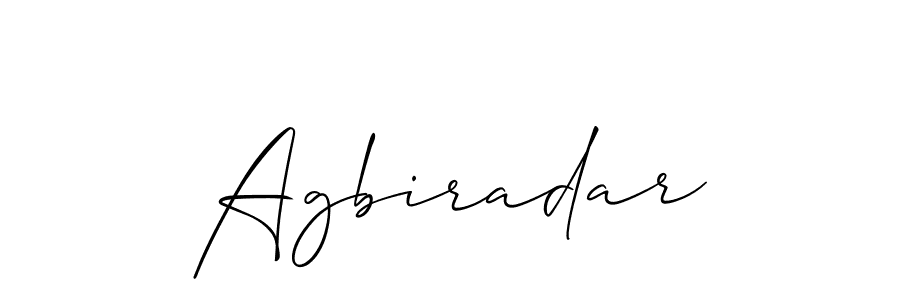 Similarly Allison_Script is the best handwritten signature design. Signature creator online .You can use it as an online autograph creator for name Agbiradar. Agbiradar signature style 2 images and pictures png
