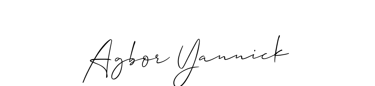 Make a beautiful signature design for name Agbor Yannick. Use this online signature maker to create a handwritten signature for free. Agbor Yannick signature style 2 images and pictures png