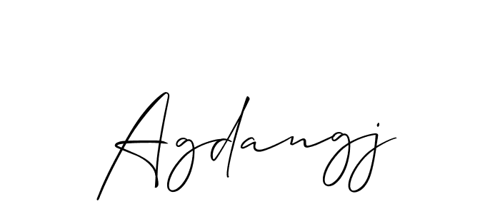 The best way (Allison_Script) to make a short signature is to pick only two or three words in your name. The name Agdangj include a total of six letters. For converting this name. Agdangj signature style 2 images and pictures png