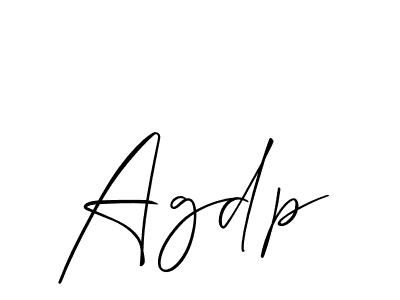 It looks lik you need a new signature style for name Agdp. Design unique handwritten (Allison_Script) signature with our free signature maker in just a few clicks. Agdp signature style 2 images and pictures png