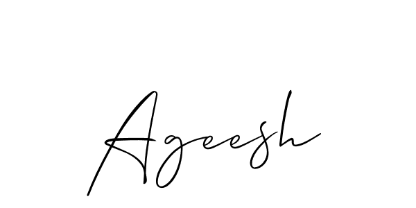It looks lik you need a new signature style for name Ageesh. Design unique handwritten (Allison_Script) signature with our free signature maker in just a few clicks. Ageesh signature style 2 images and pictures png