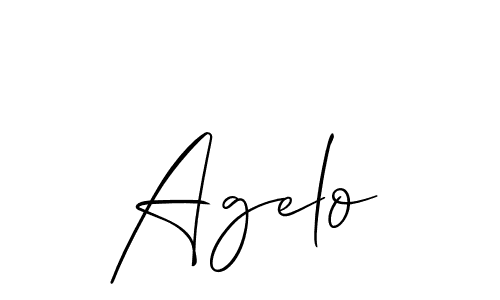 Design your own signature with our free online signature maker. With this signature software, you can create a handwritten (Allison_Script) signature for name Agelo. Agelo signature style 2 images and pictures png