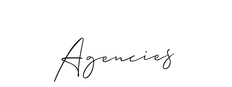 Also You can easily find your signature by using the search form. We will create Agencies name handwritten signature images for you free of cost using Allison_Script sign style. Agencies signature style 2 images and pictures png