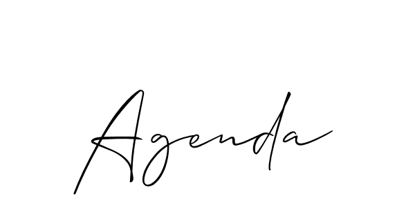 Also we have Agenda name is the best signature style. Create professional handwritten signature collection using Allison_Script autograph style. Agenda signature style 2 images and pictures png