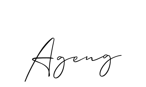 Make a short Ageng signature style. Manage your documents anywhere anytime using Allison_Script. Create and add eSignatures, submit forms, share and send files easily. Ageng signature style 2 images and pictures png