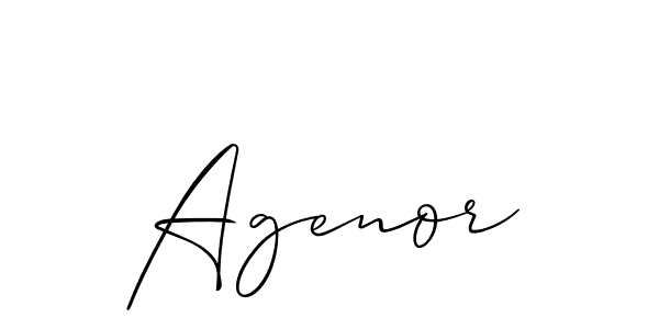 Make a beautiful signature design for name Agenor. With this signature (Allison_Script) style, you can create a handwritten signature for free. Agenor signature style 2 images and pictures png
