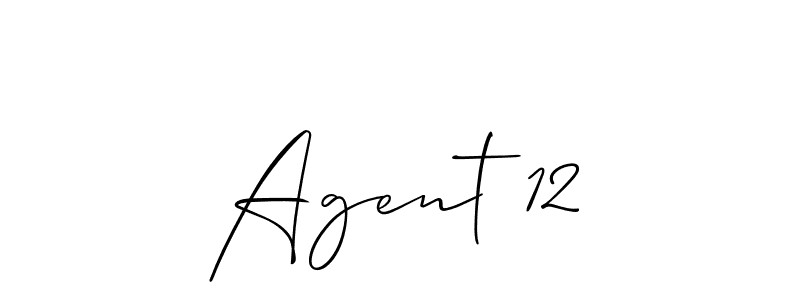 Also You can easily find your signature by using the search form. We will create Agent 12 name handwritten signature images for you free of cost using Allison_Script sign style. Agent 12 signature style 2 images and pictures png