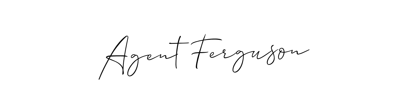 The best way (Allison_Script) to make a short signature is to pick only two or three words in your name. The name Agent Ferguson include a total of six letters. For converting this name. Agent Ferguson signature style 2 images and pictures png